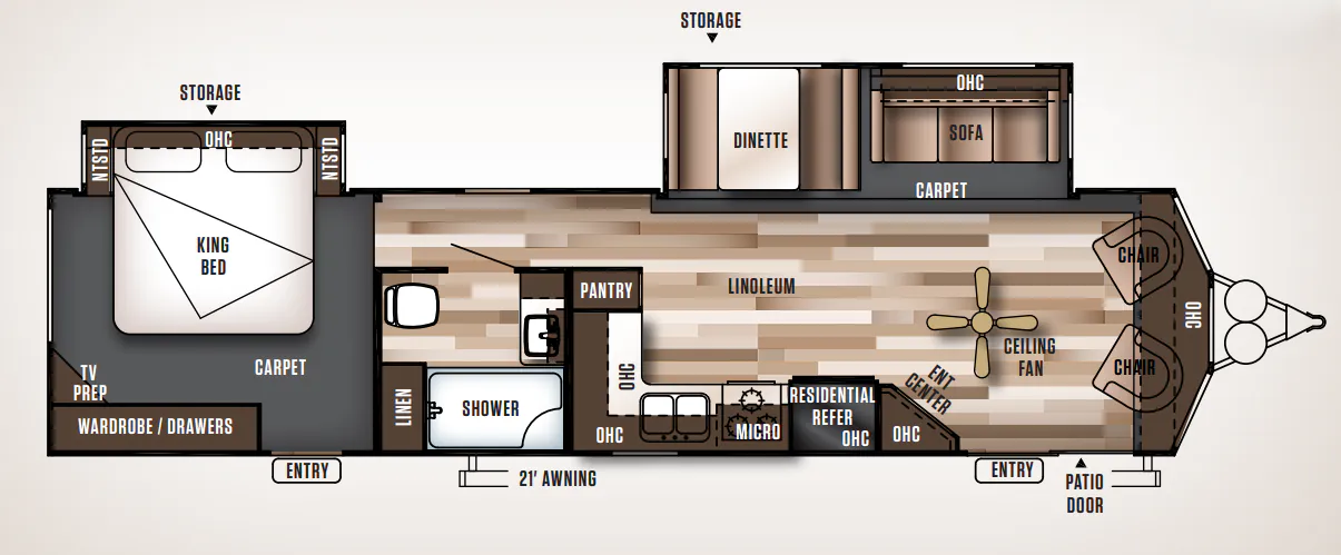 Forest River Wildwood DLX 353FLFB floor plan