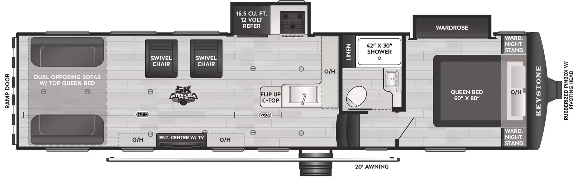 Keystone Carbon 363 floor plan