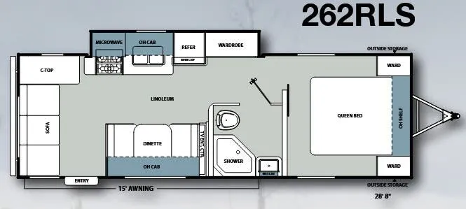 Coachmen Catalina Santara 262RLS floor plan