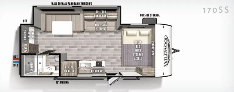 Forest River Wildwood FSX 170SS floor plan