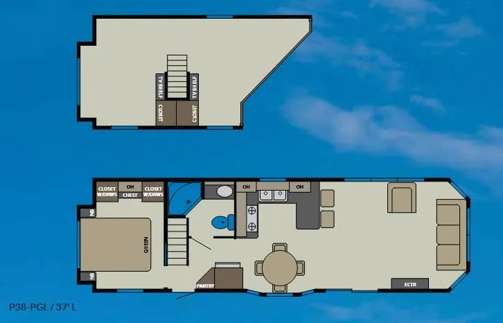Canterbury RV Parkvue P38-PGL floor plan