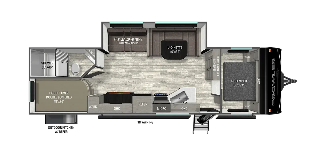 2026 Heartland Prowler 2802BHS floor plan