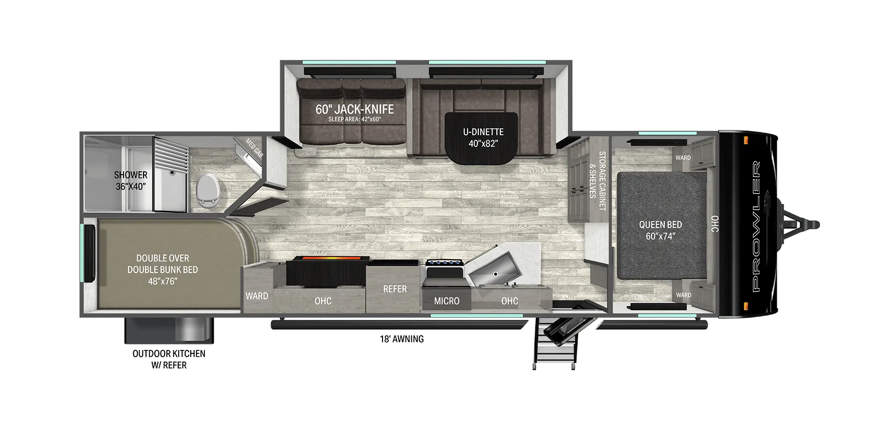 2026 Heartland Prowler 2802BHS - Floor plan