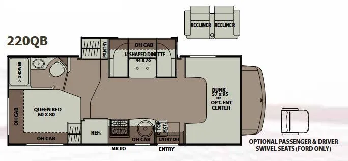 Coachmen Leprechaun 220QB floor plan