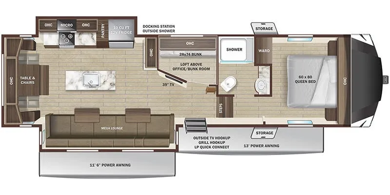 Highland Ridge Roamer Light Duty 304BHS floor plan