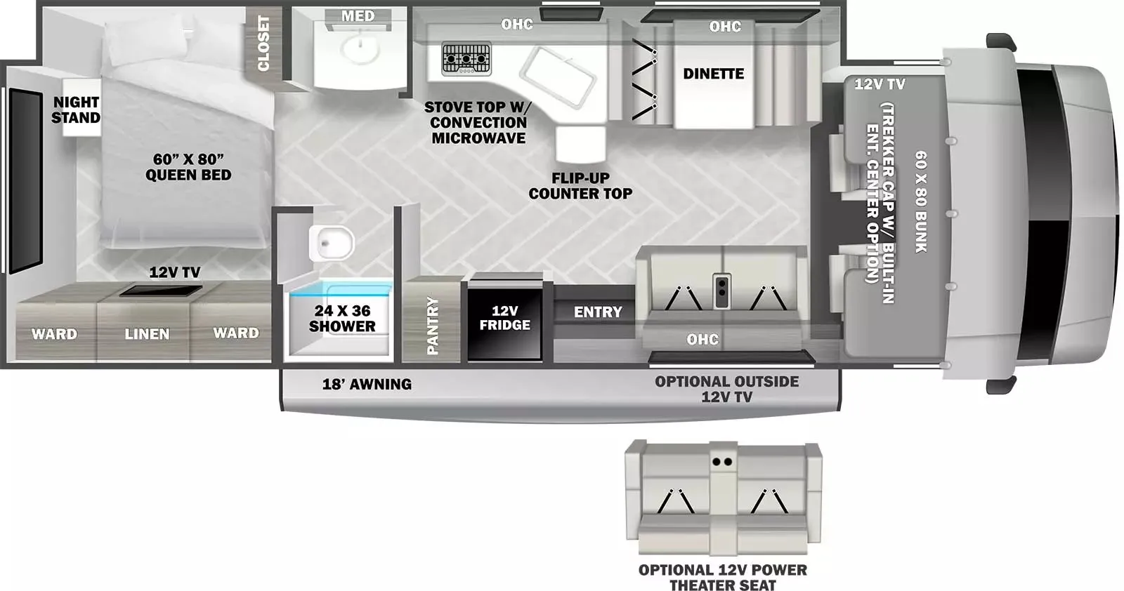 2025 Forest River Sunseeker 3050S - Floor plan