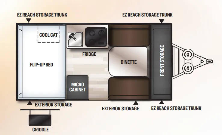 Forest River Rockwood Hard Side A122S floor plan