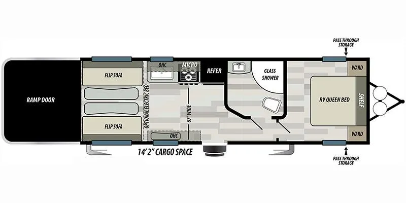 2019 Forest River Salem Cruise Lite 251SSXL floor plan