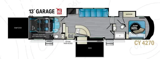 Heartland Cyclone 4270 floor plan