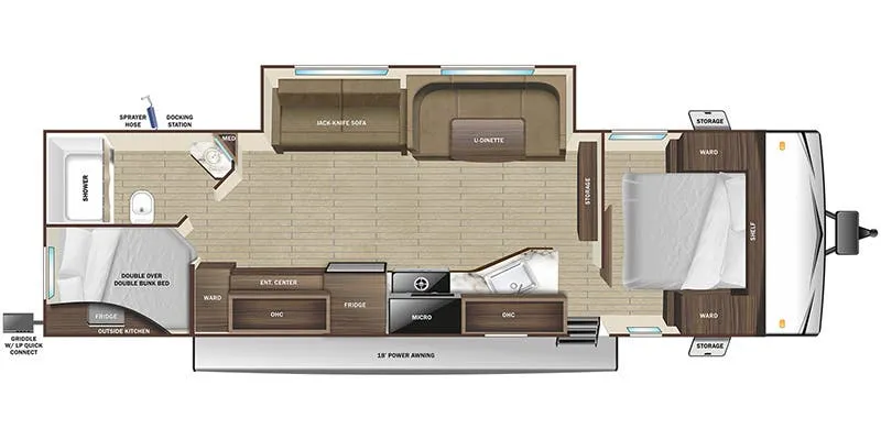 Highland Ridge Open Range Conventional 28BHSW floor plan