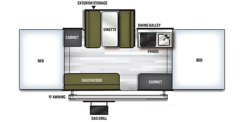 2021 Forest River Flagstaff 228D - Floor plan