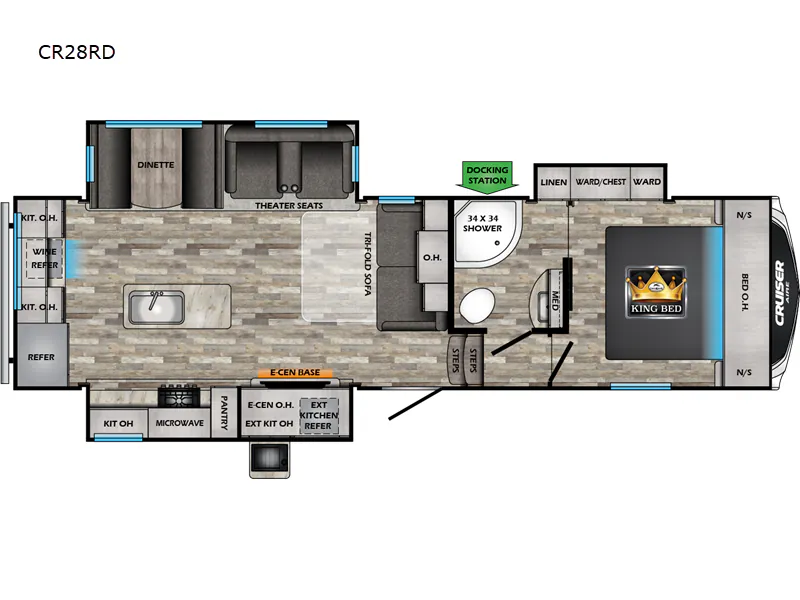 2023 CrossRoads Cruiser Aire 28RD - Floor plan