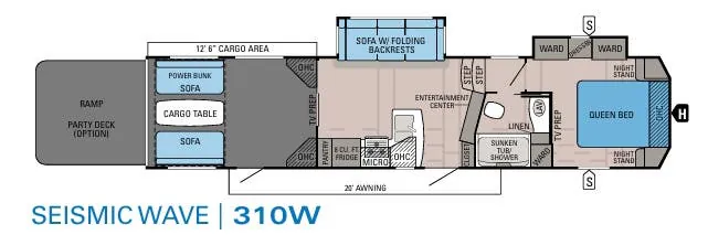 Jayco Seismic Wave 310W floor plan