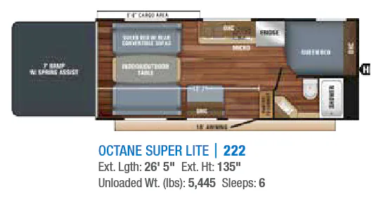 Jayco Octane Super Lite 222 floor plan