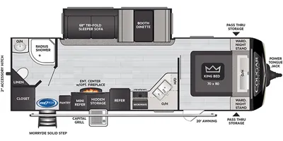 2022 Keystone Cougar HT TT 26RBS - Floor plan