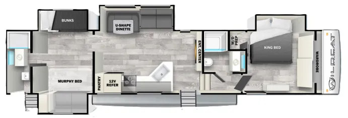 Forest River Wildcat 39QB floor plan