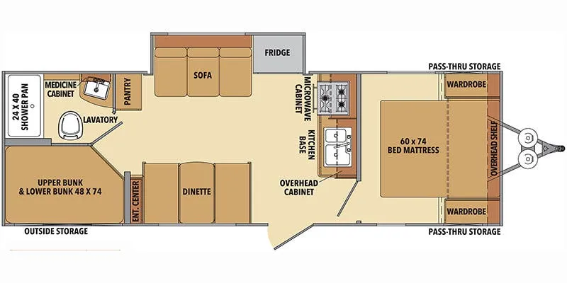 2019 Shasta Shasta 25RS - Floor plan