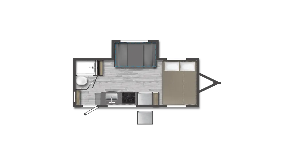 2024 Winnebago Micro Minnie 1821FB floor plan