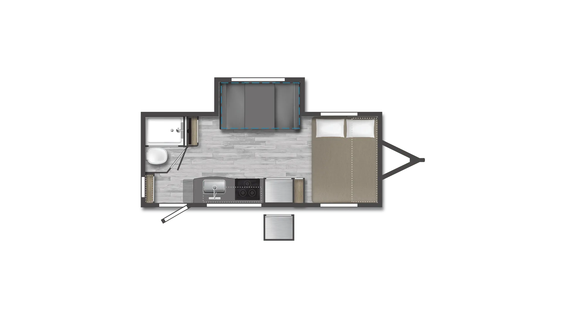 2024 Winnebago Micro Minnie 1821FB - Floor plan