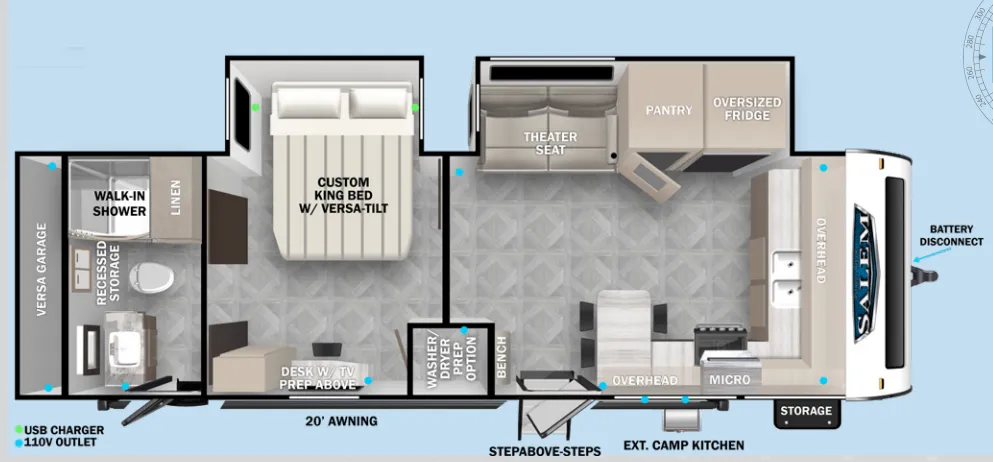 2024 Forest River Salem 28FKG - Floor plan