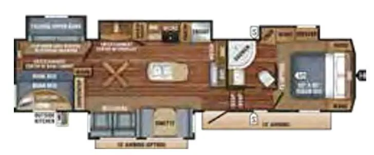 2018 Jayco Eagle 325BHQS floor plan