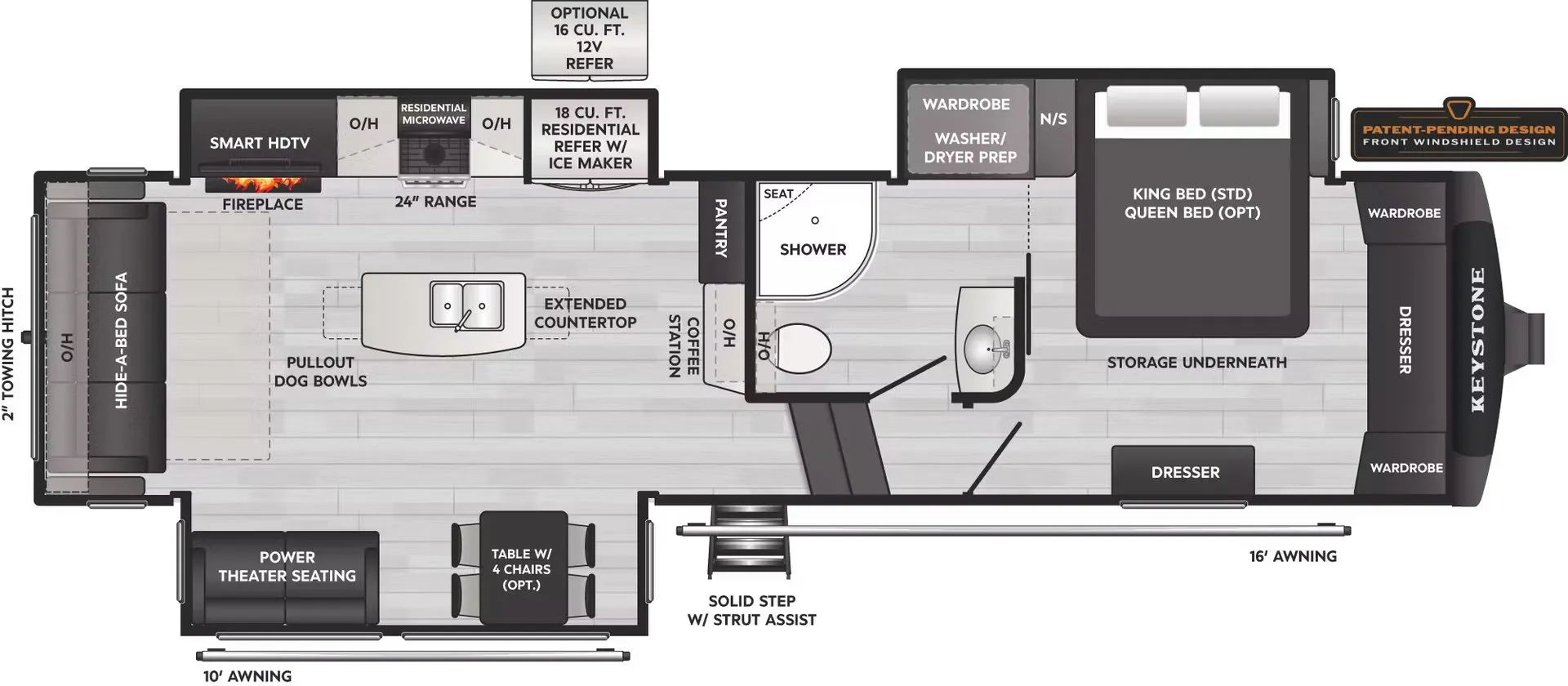 2026 Keystone Montana High Country 295RL - Floor plan