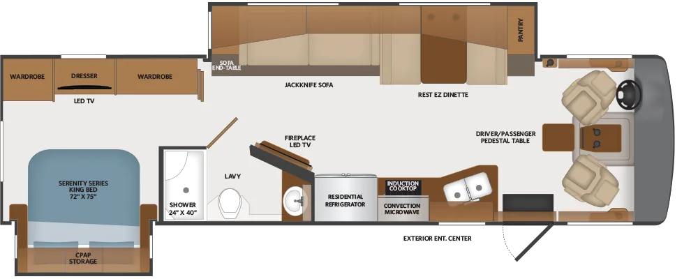 Fleetwood Southwind 34C floor plan