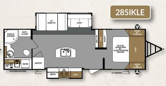 Forest River Surveyor 285IKLE floor plan