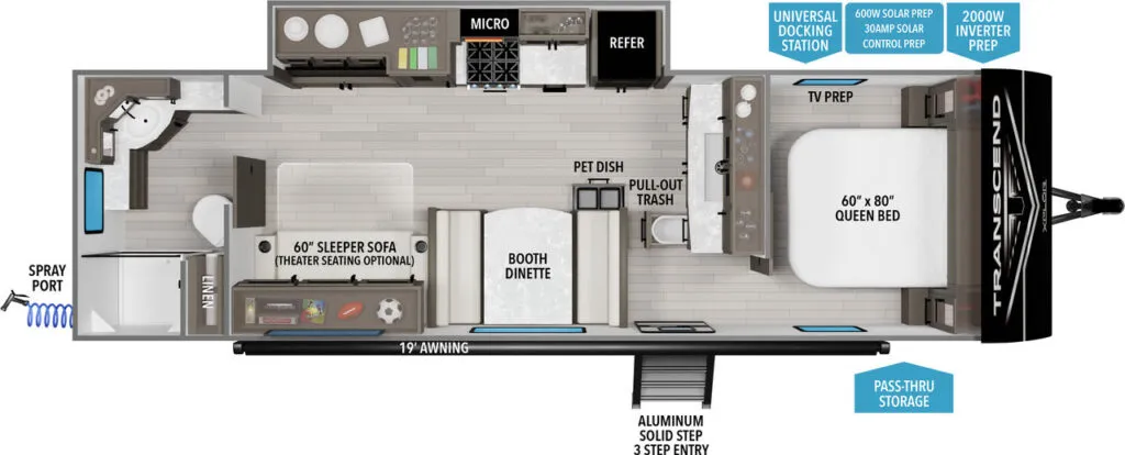 2025 Grand Design Transcend Xplor 26RBX - Floor plan