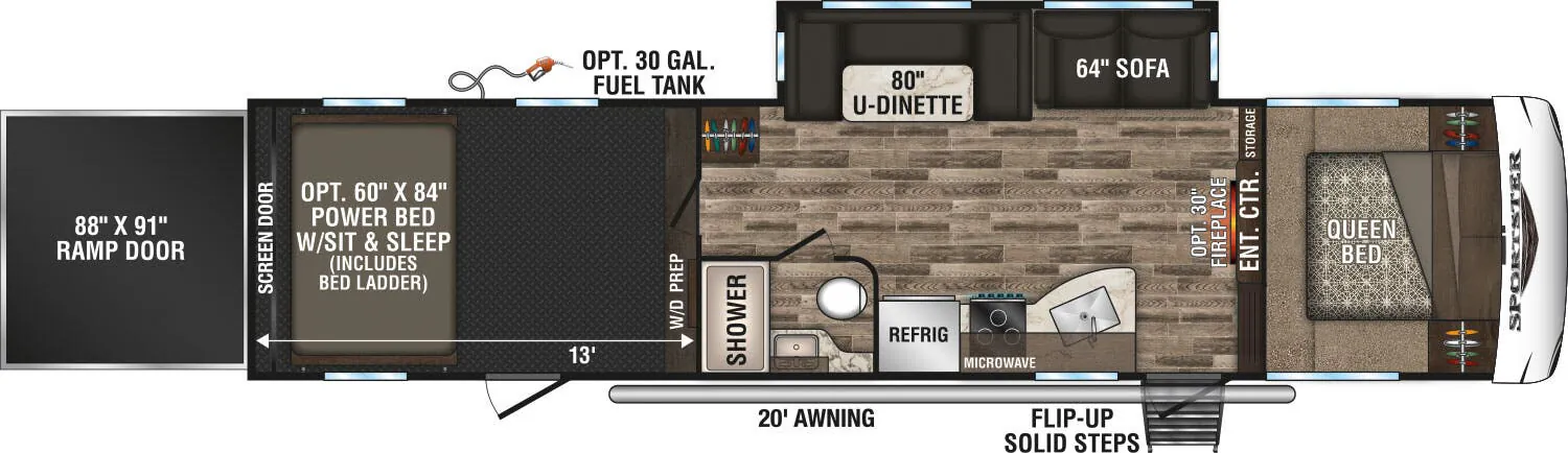 K-Z Sportster 331TH13 floor plan