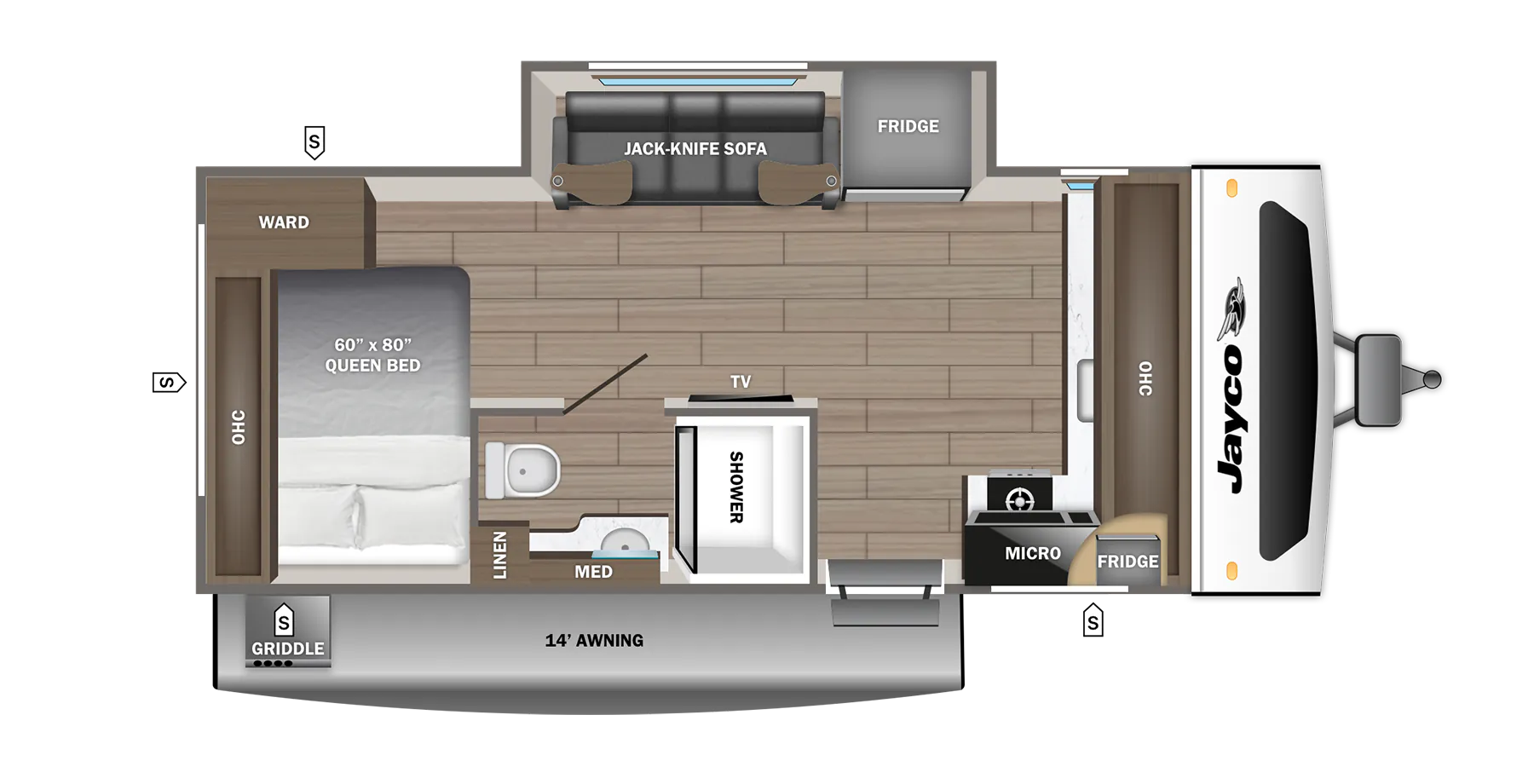 Jayco Jay Feather Air 17FK floor plan