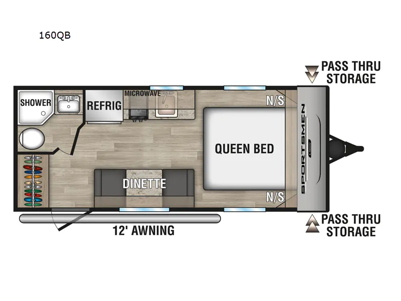2024 K-Z Sportsmen Classic 160QB - Floor plan