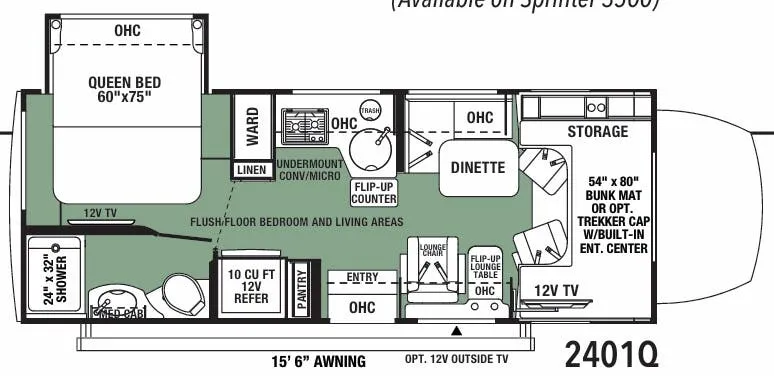 Forest River Forester MBS 2401Q floor plan