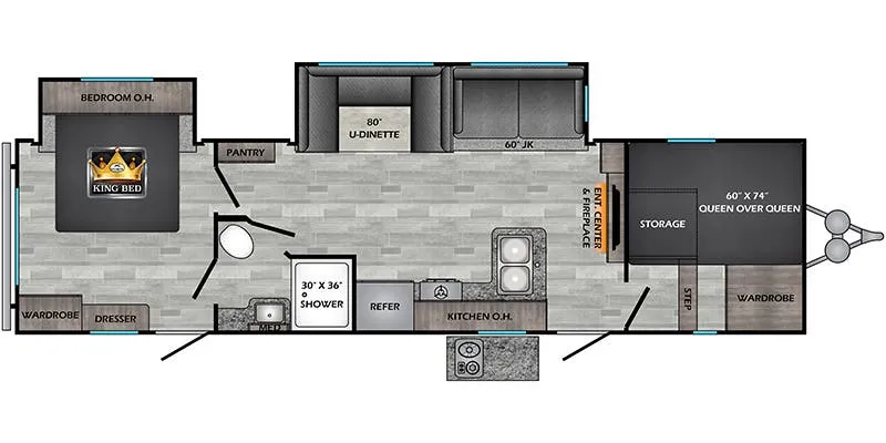 2023 CrossRoads Zinger ZR320FB - Floor plan