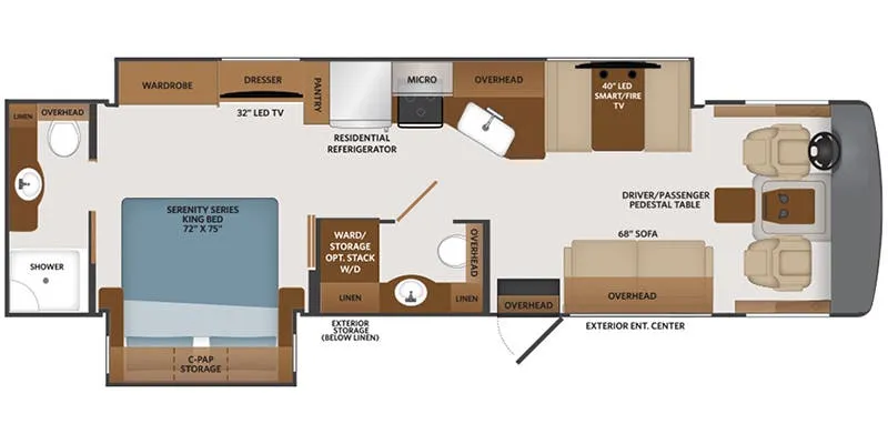 2021 Fleetwood Fortis 33HB - Floor plan