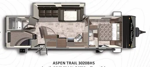 Dutchmen Aspen Trail 3020BHS floor plan
