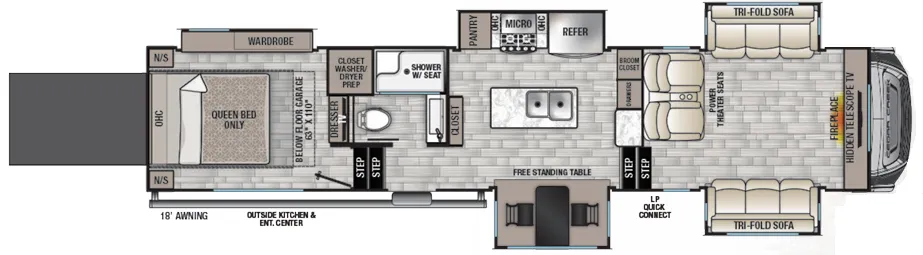 Forest River Cedar Creek 385TH floor plan