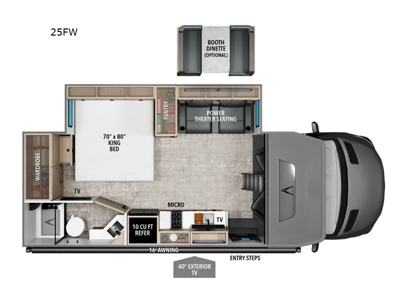 2026 Grand Design Lineage Series M 25FW floor plan