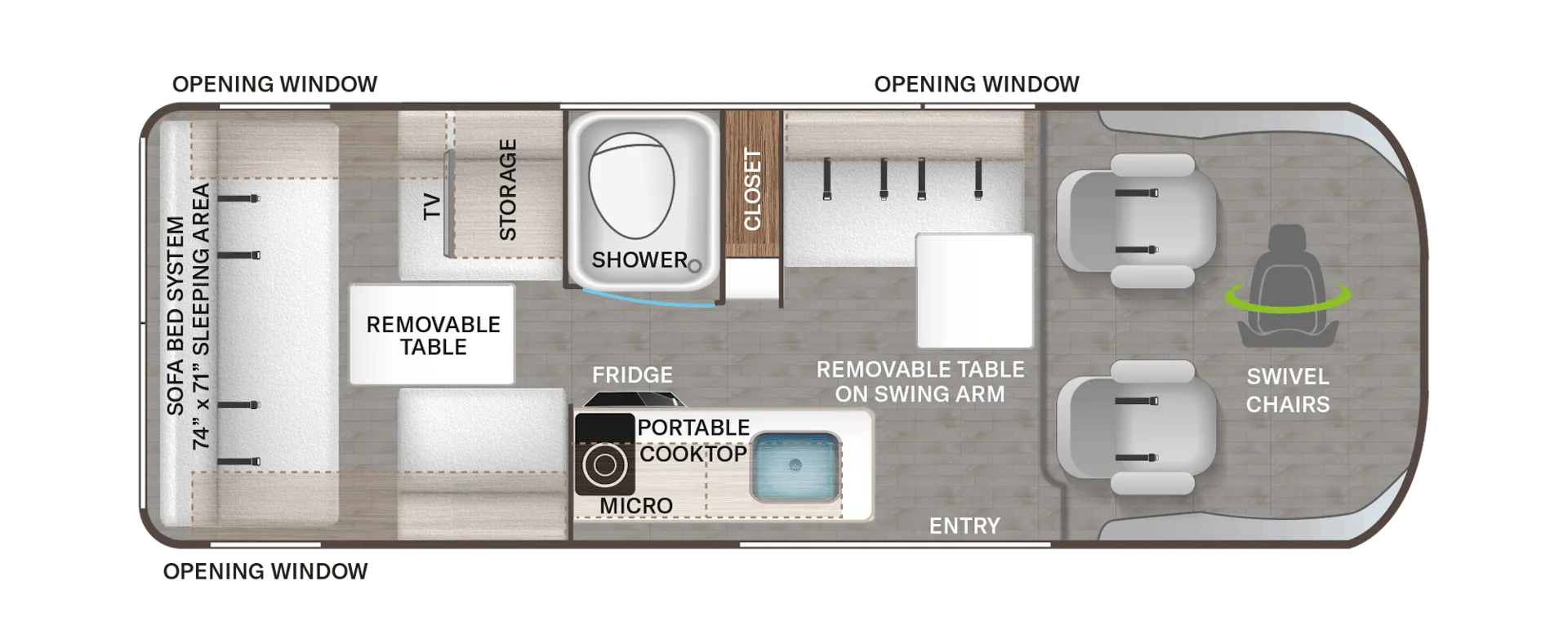 2024 Thor Motor Coach Sequence 20J - Floor plan