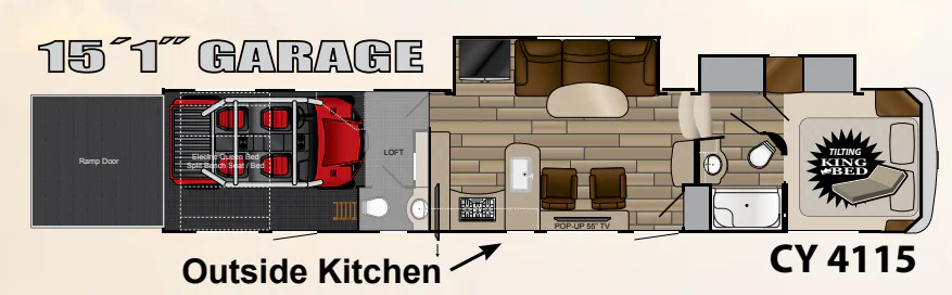 2018 Heartland Cyclone 4115 — Floor plan