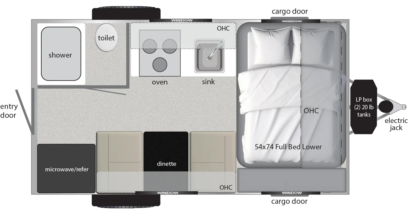 Encore RV Revue 16RB floor plan