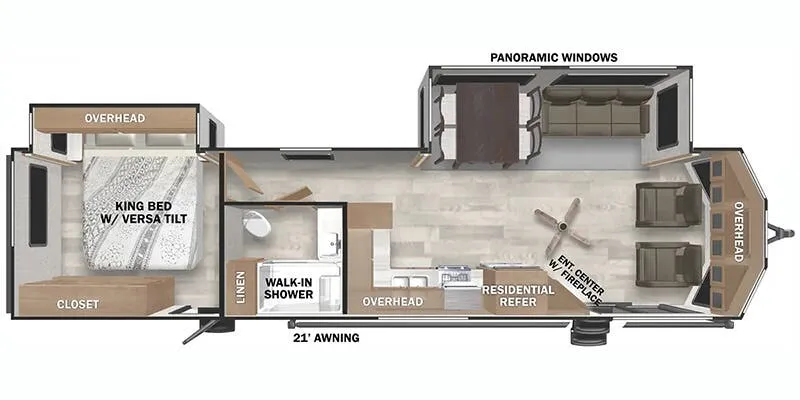 2025 Forest River Wildwood Lodge 353FLFB - Floor plan