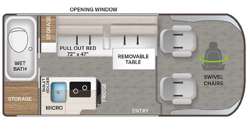 2026 Thor Motor Coach Rize 18M - Floor plan
