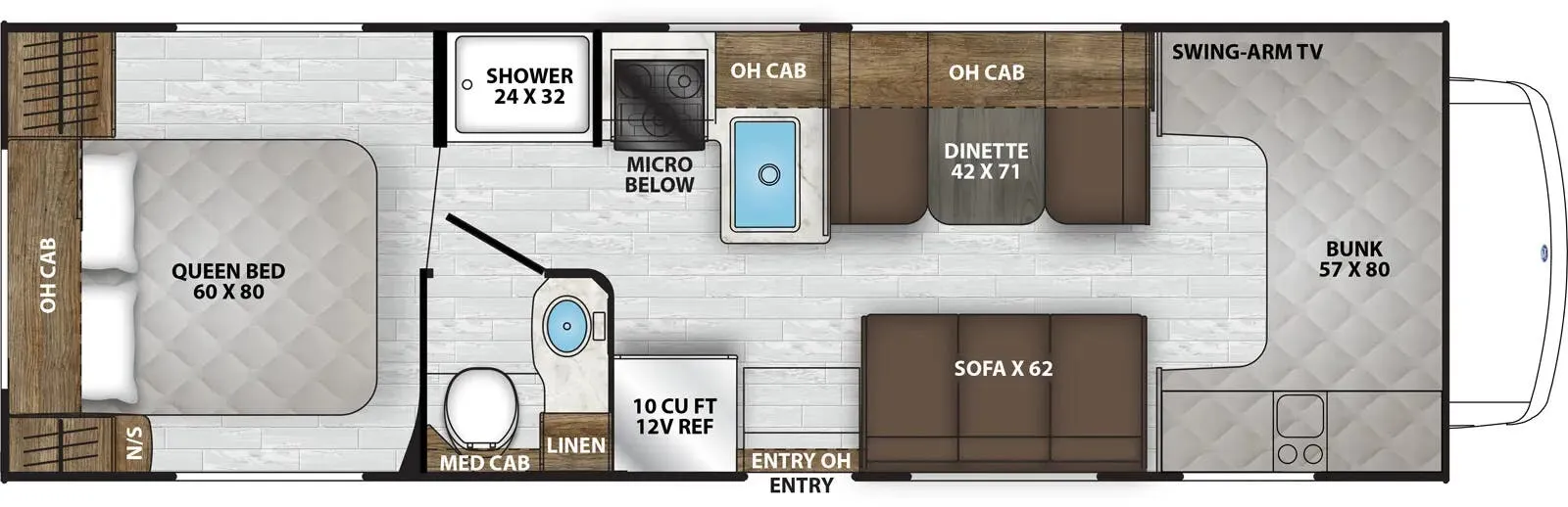 Coachmen Leprechaun 270QB Chevy 3500 floor plan