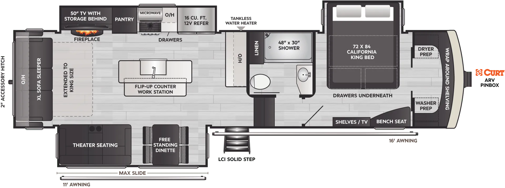 2024 Keystone Arcadia 3260RL - Floor plan