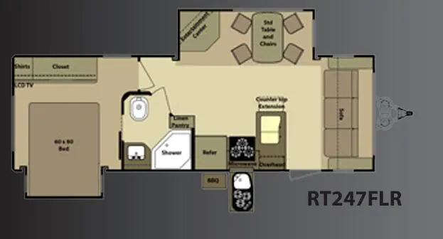 Highland Ridge Open Range Roamer RT247FLR floor plan