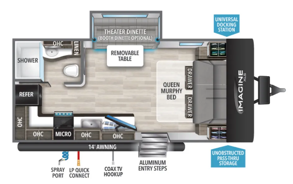 Grand Design Imagine XLS 17MKE floor plan