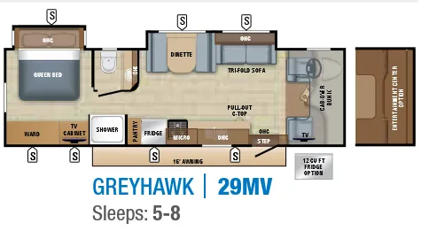 Jayco Greyhawk 29MV floor plan