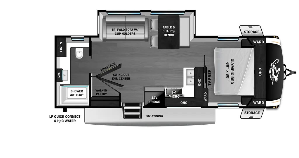 2026 Open Range Roamer 27RBOS floor plan