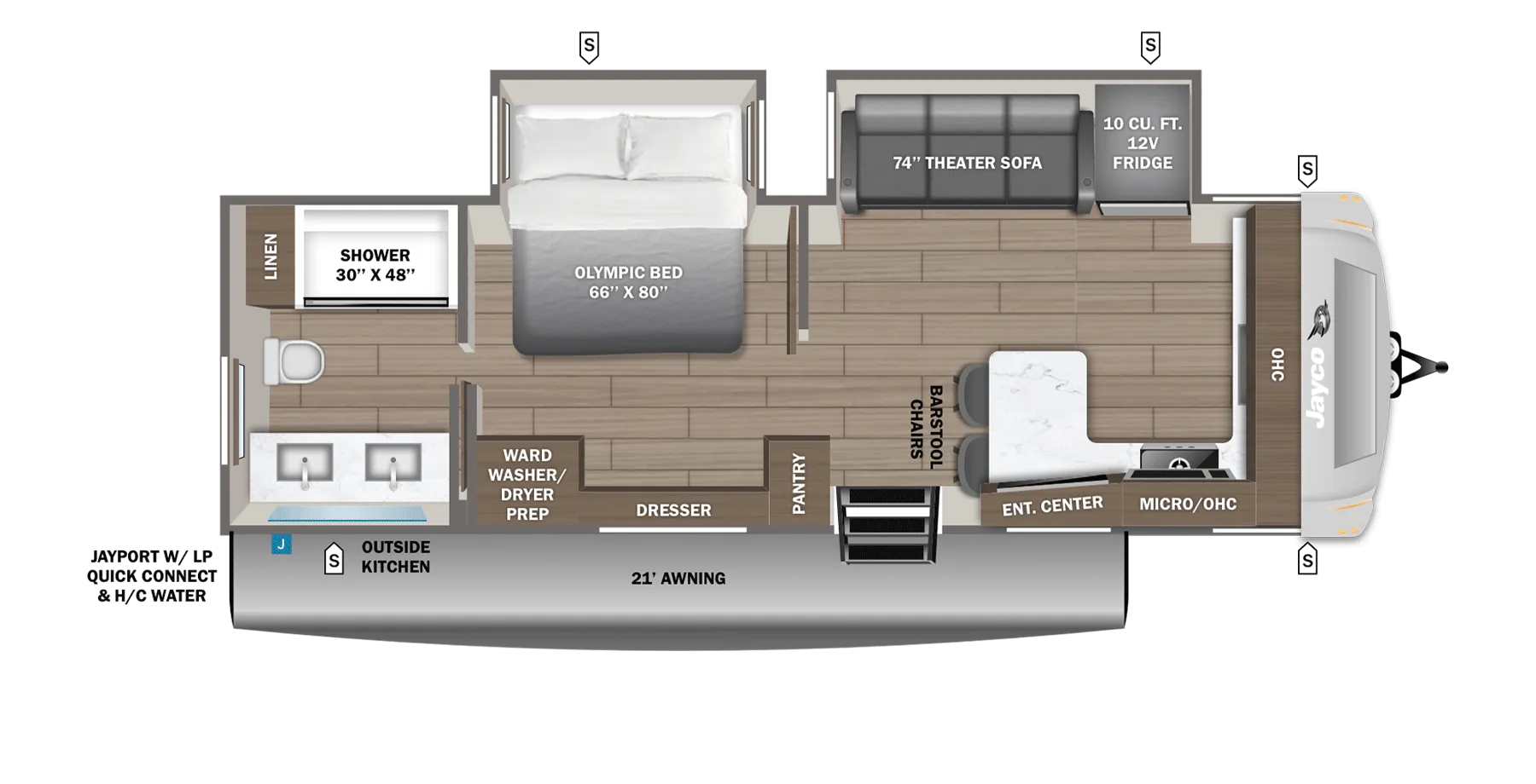 2027 Jayco Eagle HT 265FKDS - Floor plan
